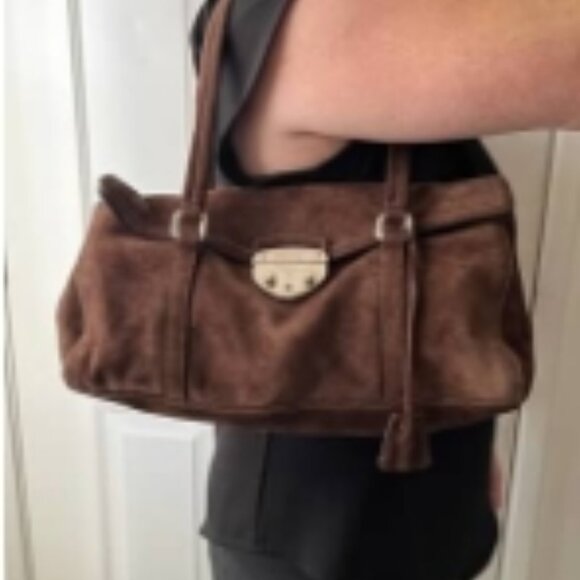 Vintage! Authentic Prada Suede Satchel - Picture 16 of 16
